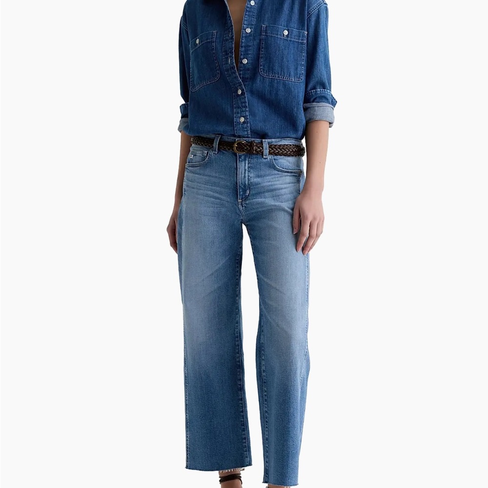 Ag denim jeans Saige wide leg crop high rise size 27